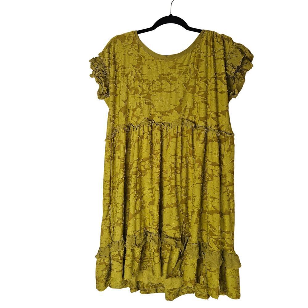 Anthropologie Playful Ruffle‎ Knit Mini Dress Size S nwt